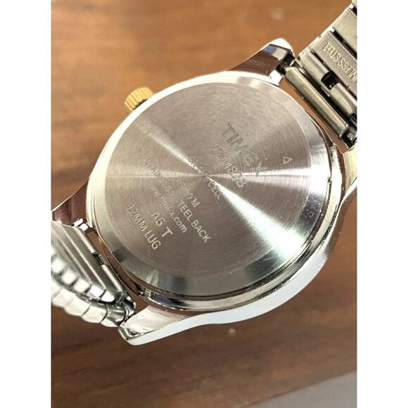 Timex Women's Watch T2M828 Quartz Indiglo Mother of Pearl Dial Two Tone Steel - Picture 6 of 14